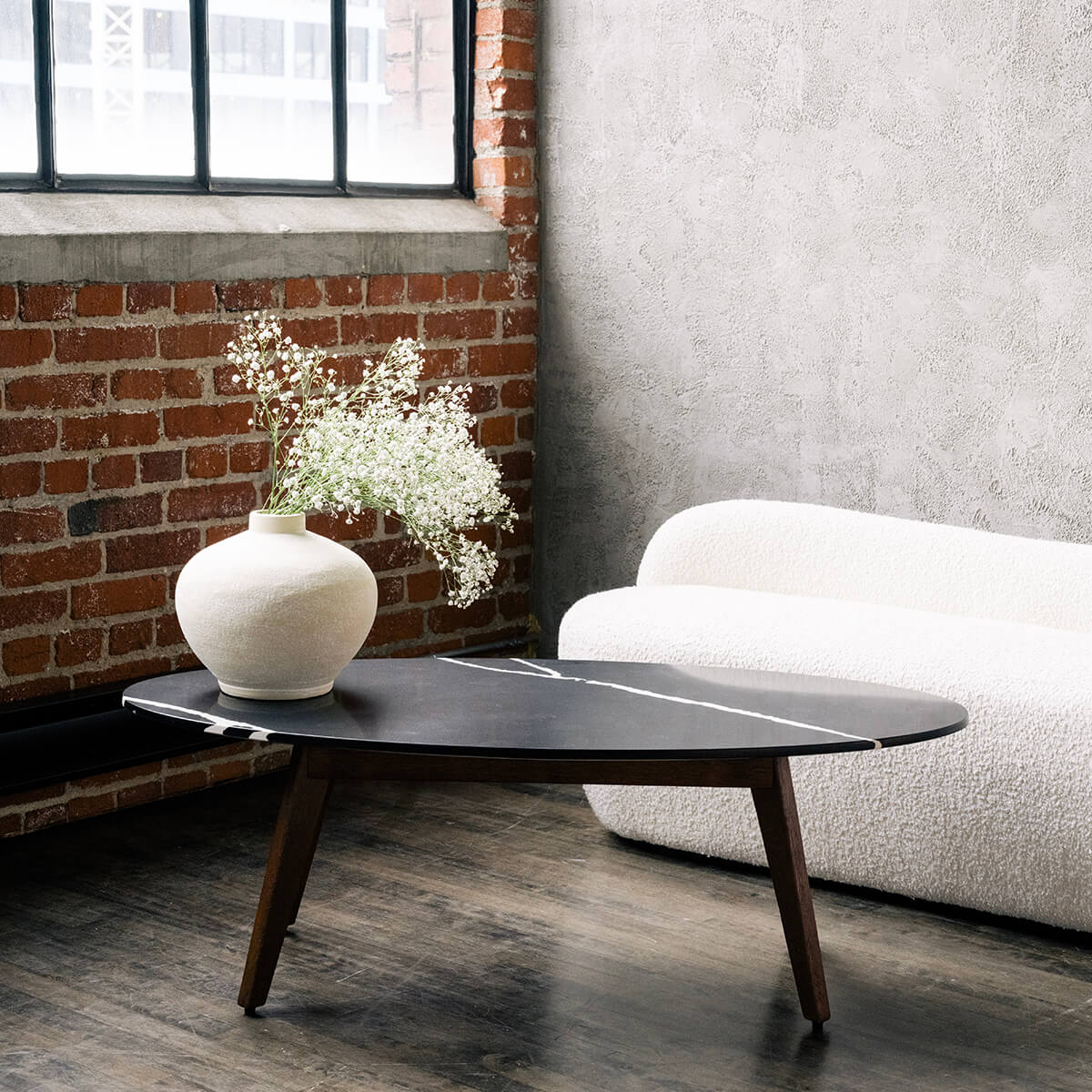 Mim Concept best Modern furniture stores in Toronto, Ottawa and Mississauga to sell modern contemporary bedroom furniture and condo furniture. Minimal mid century modern coffee side table black quartz minimalist walnut wood modern organic luxury Scandinavian