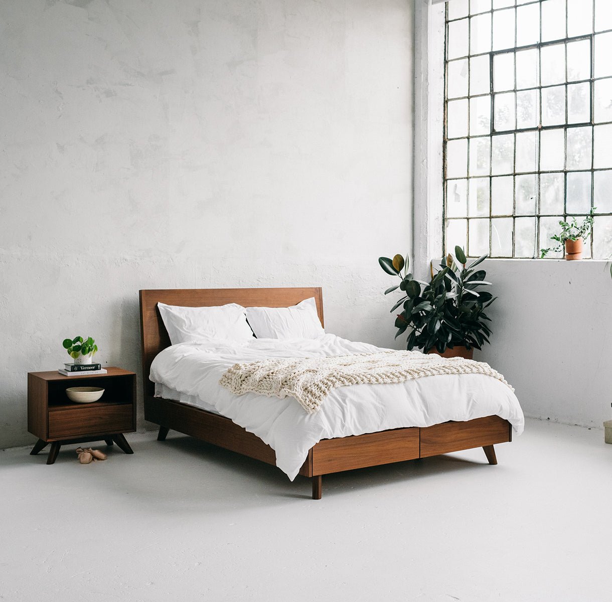Walnut Storage Bed