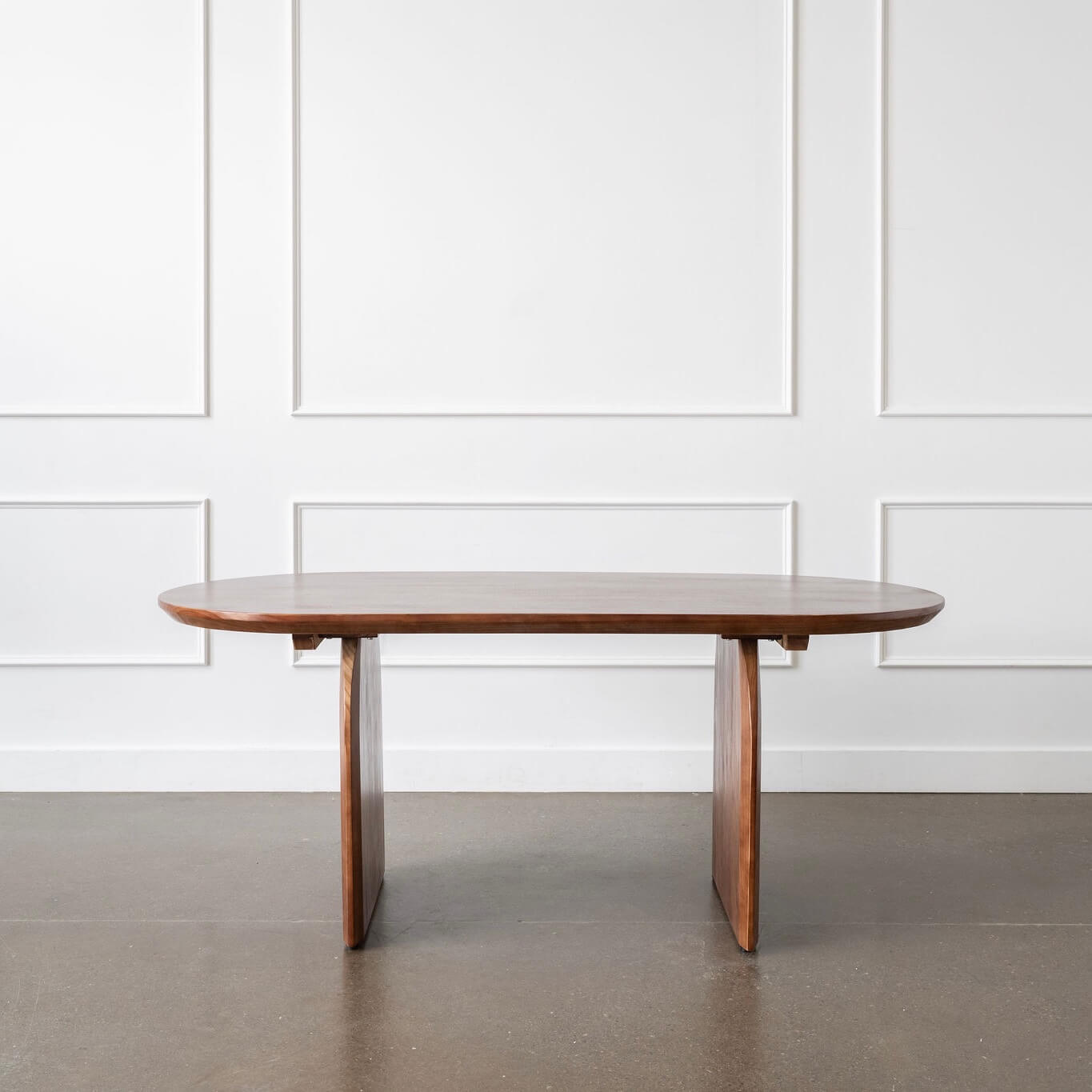 walnut oval dining table