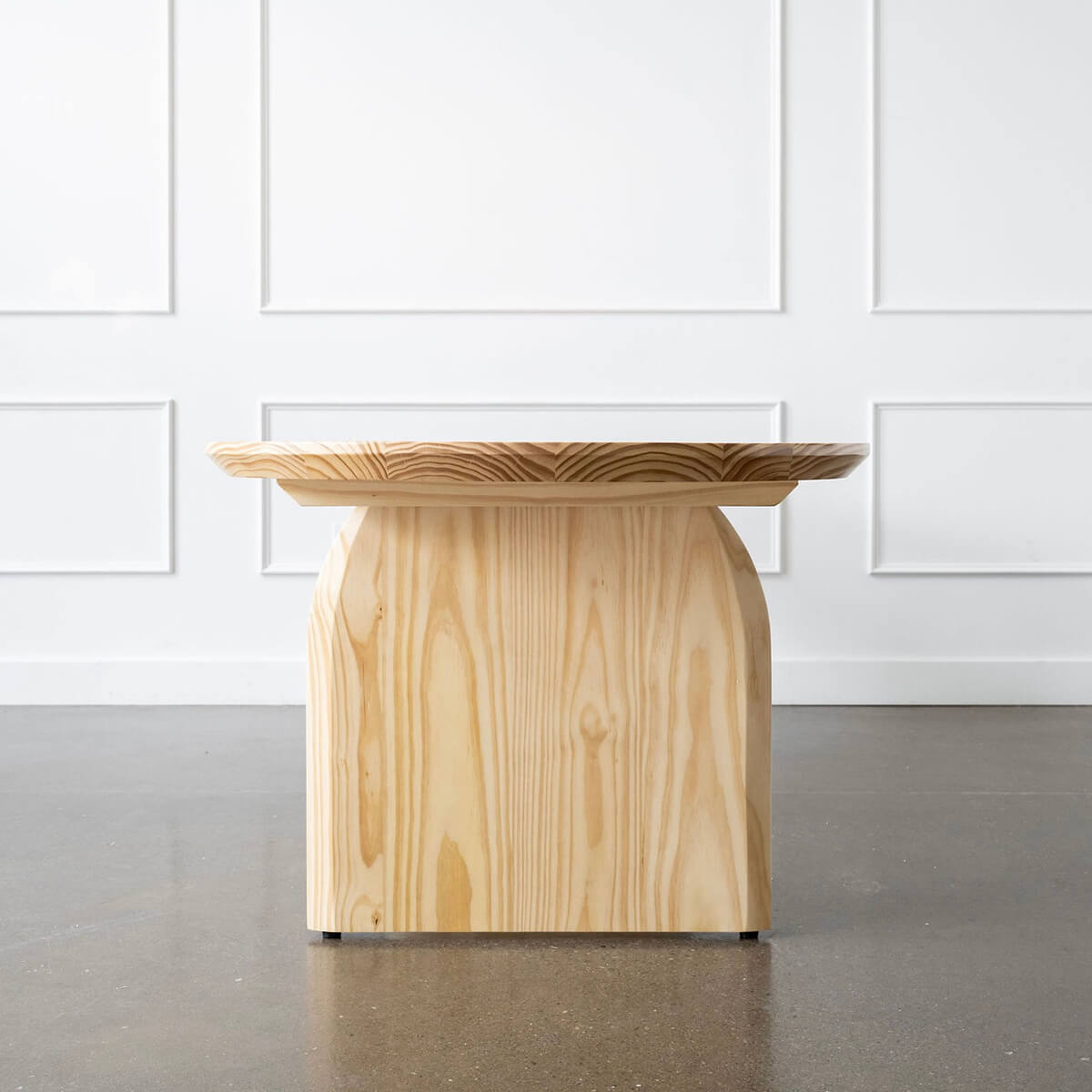 101" pine wood oval dining table
