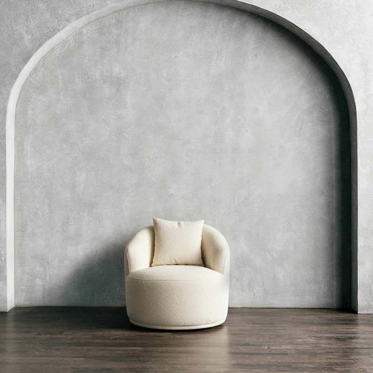 Lotus - Lounge Chair in Bouclé