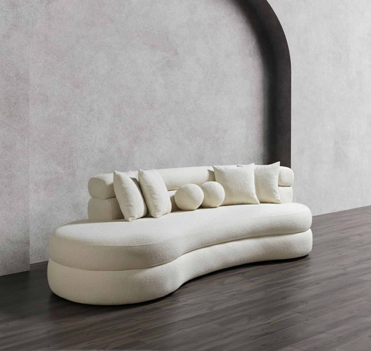 Mērā - 3 Seater Sofa in Bouclé