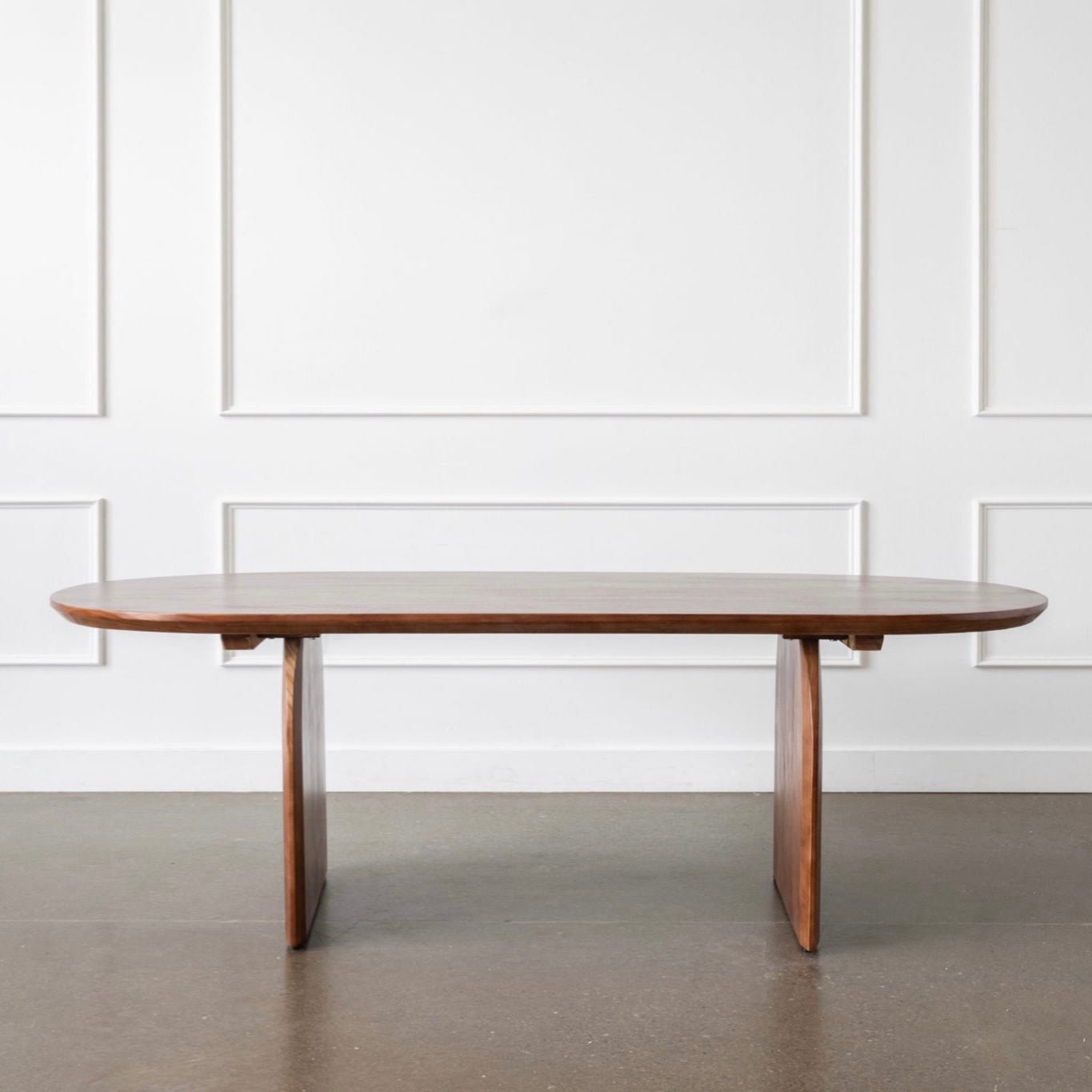 walnut oval dining table
