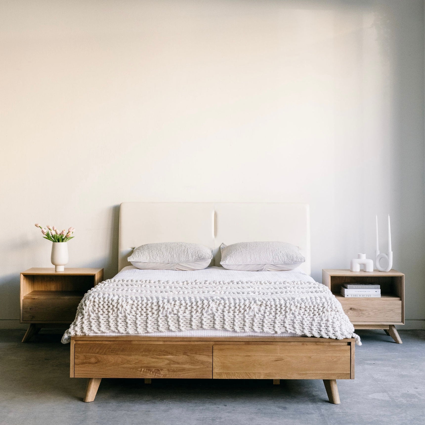 Mim Concept  best Modern furniture stores in Toronto, Ottawa and Mississauga to sell modern contemporary bedroom furniture and condo furniture. Italian leather headboard bed Low profile platform storage bed solid oak wood modern organic