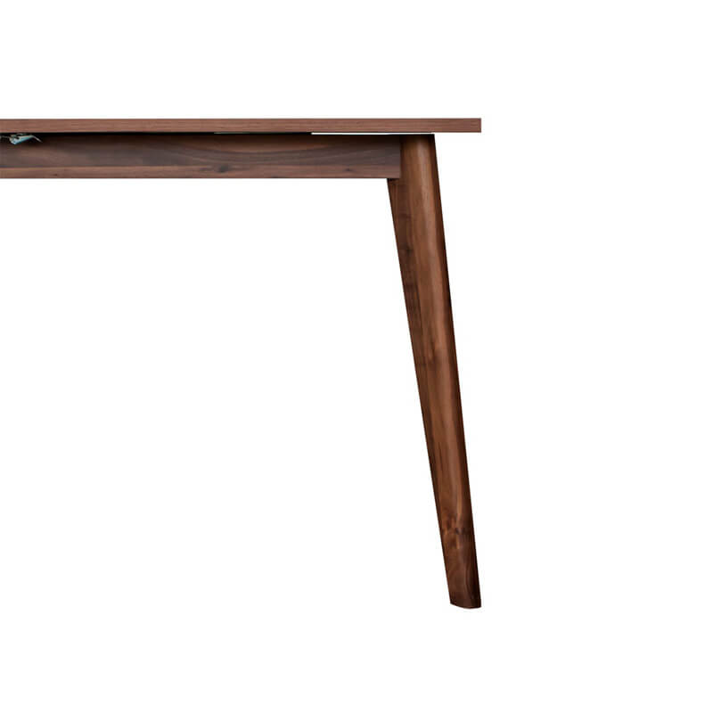 
                  
                    minimalist mid century modern walnut extendable dining table
                  
                