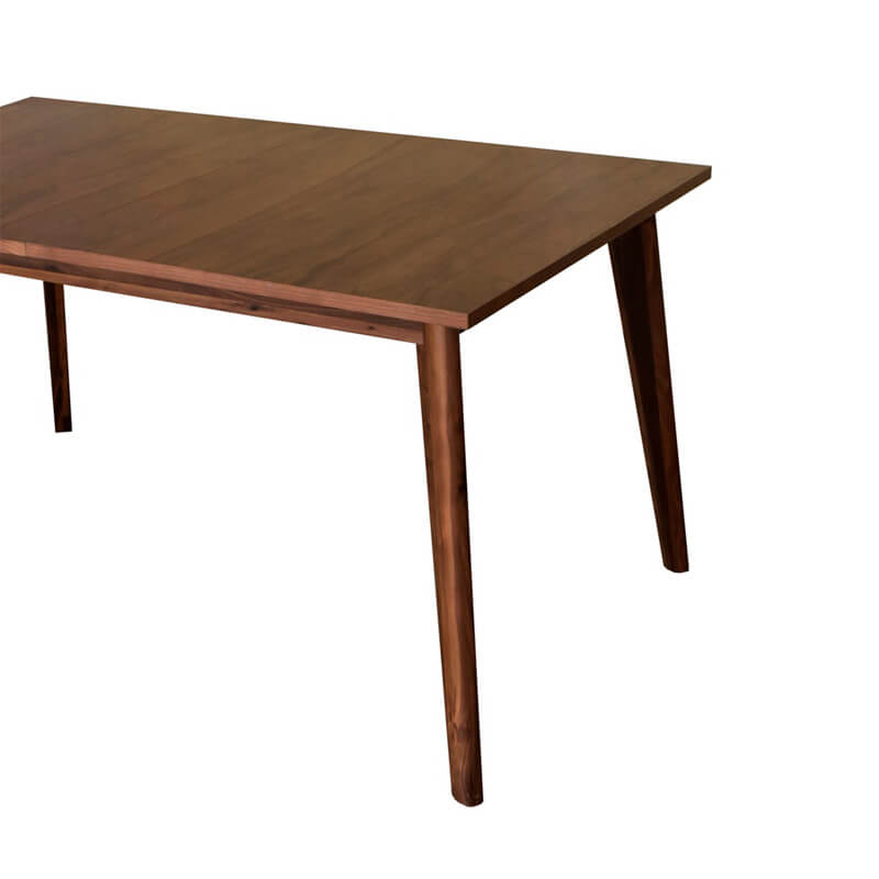 
                  
                    minimalist mid century modern walnut extendable dining table
                  
                