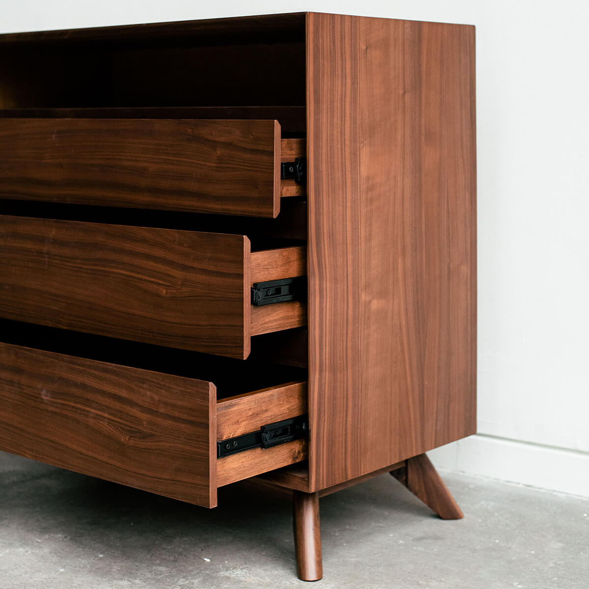Mim Concept  best Modern furniture stores in Toronto, Ottawa and Mississauga to sell modern contemporary bedroom furniture and condo furniture. Minimal mid century modern furniture dresser tallboy solid walnut wood modern organic Scandanivian